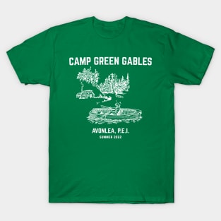 Camp Green Gables Girl in Boat Design T-Shirt